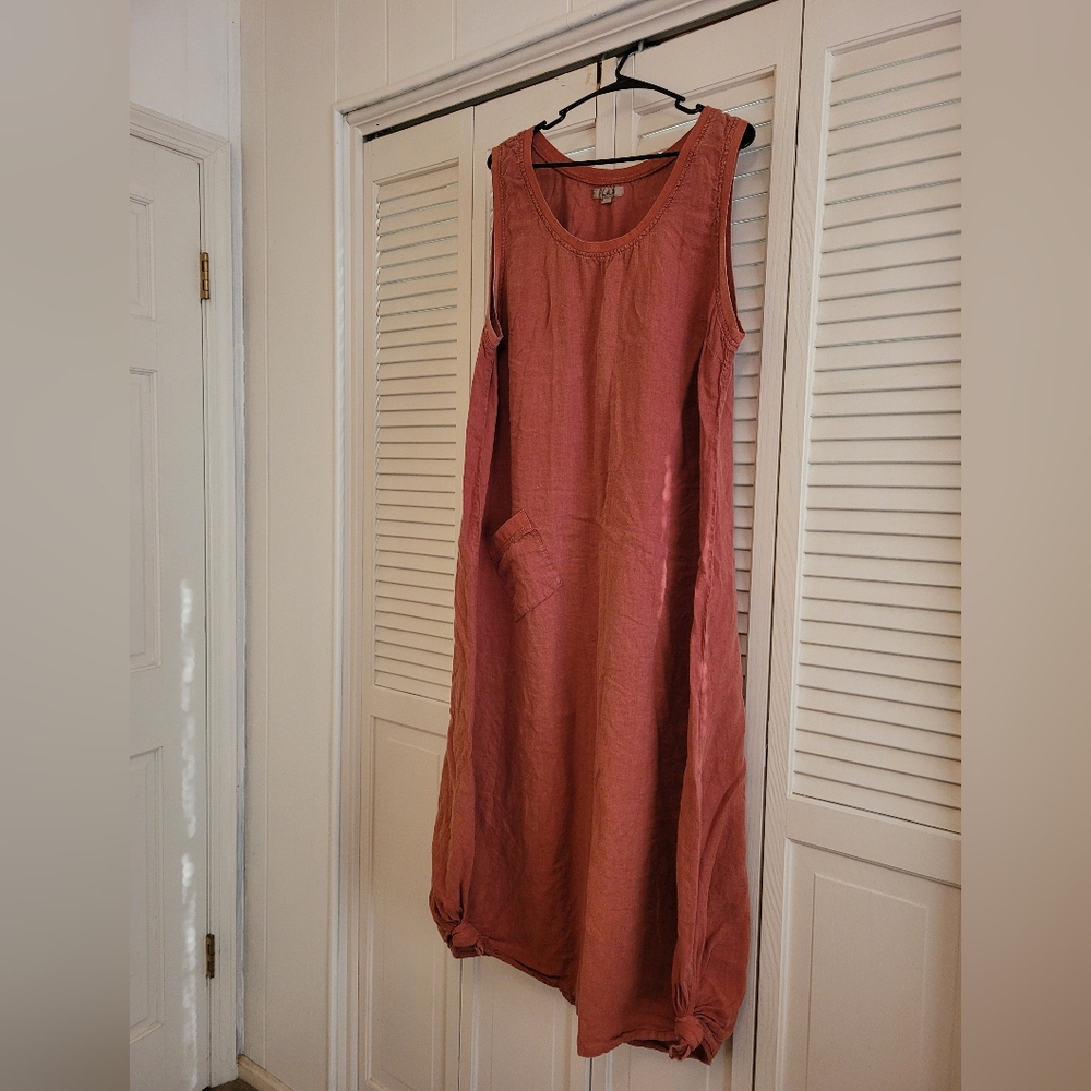 FLAX 100% linen maxi dress